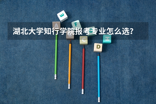 湖北大学知行学院报考专业怎么选?