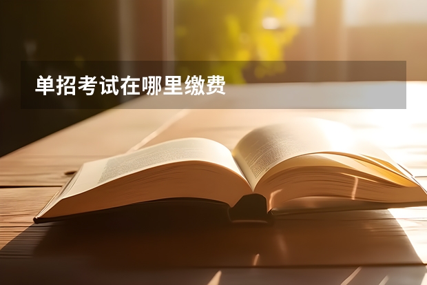 单招考试在哪里缴费