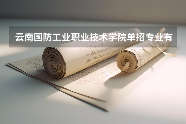 云南国防工业职业技术学院单招专业有哪些？
