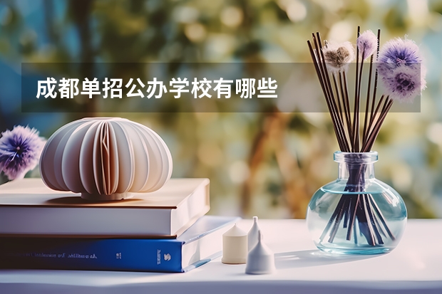 成都单招公办学校有哪些
