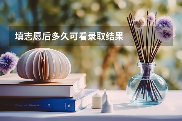 填志愿后多久可看录取结果