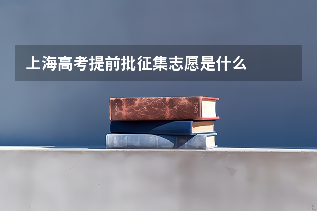 上海高考提前批征集志愿是什么