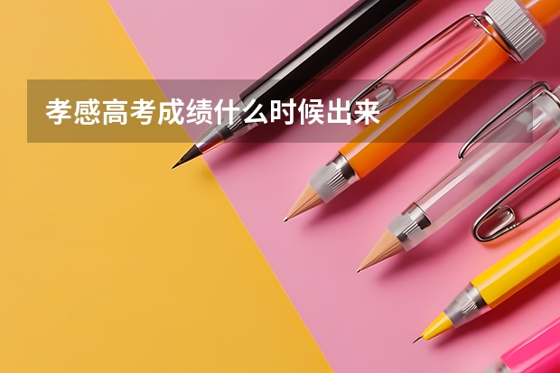 孝感高考成绩什么时候出来