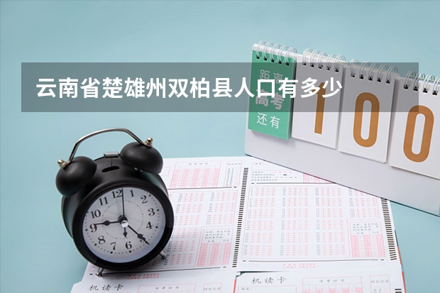 云南省楚雄州双柏县人口有多少