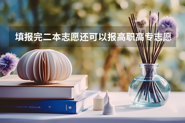 填报完二本志愿还可以报高职高专志愿吗？