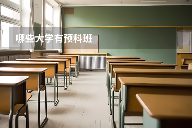哪些大学有预科班
