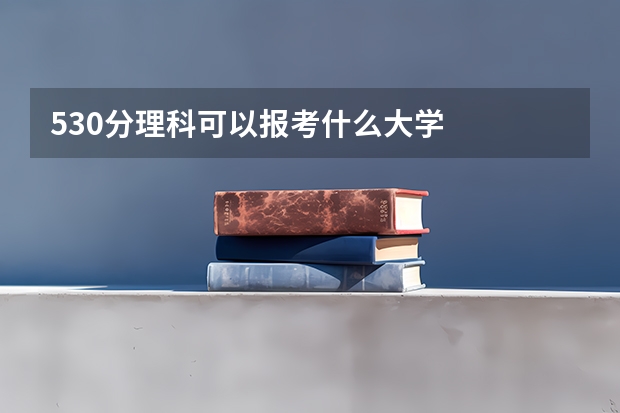 530分理科可以报考什么大学