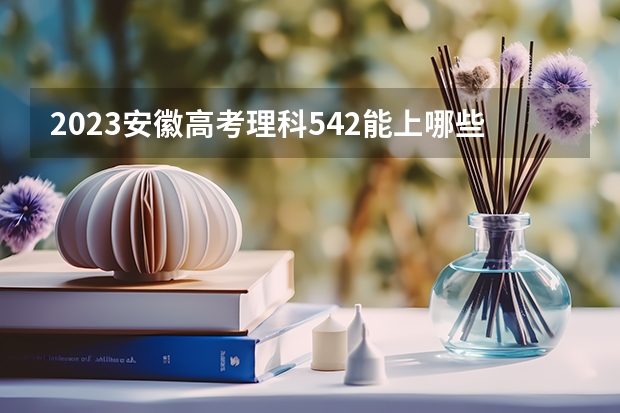 2023安徽高考理科542能上哪些大学 