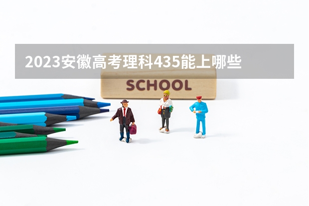 2023安徽高考理科435能上哪些大学 