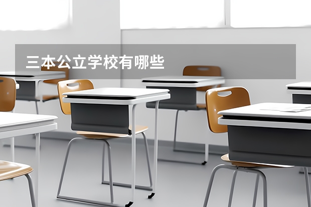 三本公立学校有哪些