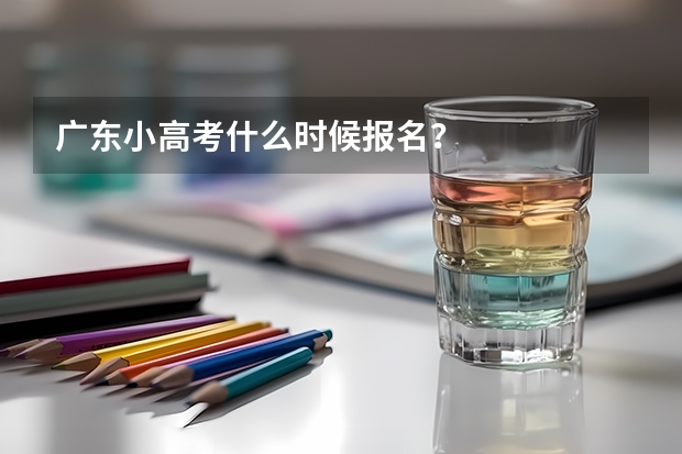 广东小高考什么时候报名？