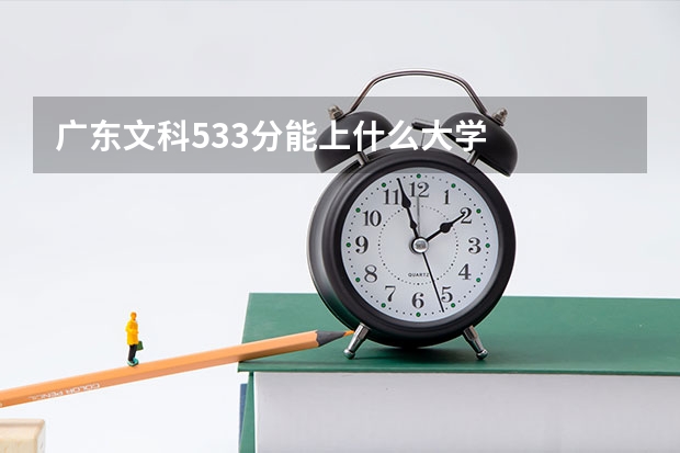 广东文科533分能上什么大学