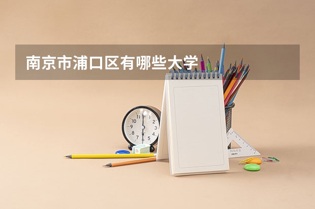 南京市浦口区有哪些大学