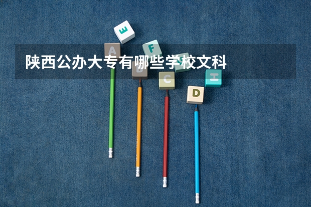 陕西公办大专有哪些学校文科