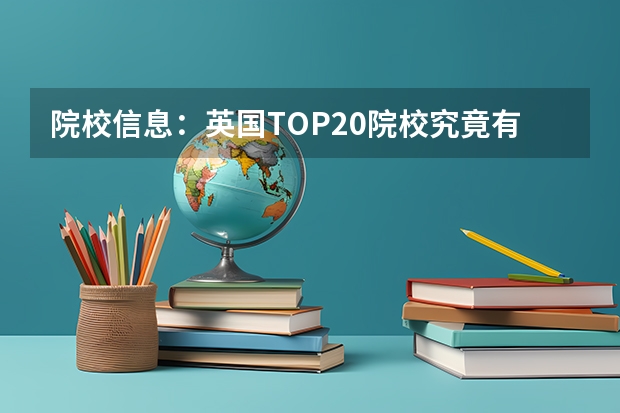 院校信息：英国TOP20院校究竟有哪些糟点？