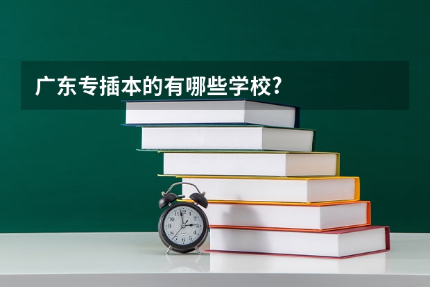 广东专插本的有哪些学校?