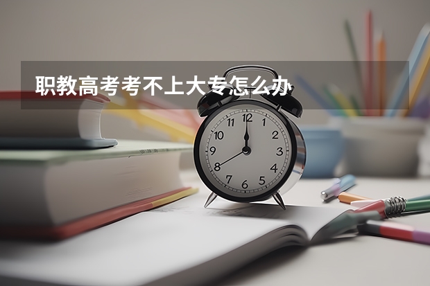 职教高考考不上大专怎么办